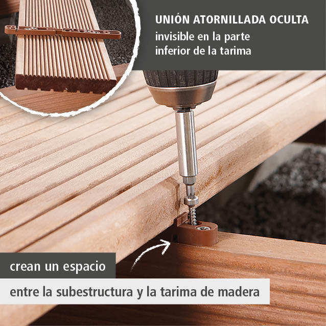 Joiner Set for Deck Boards “Concealed Fastening”, 700 pcs. (es)