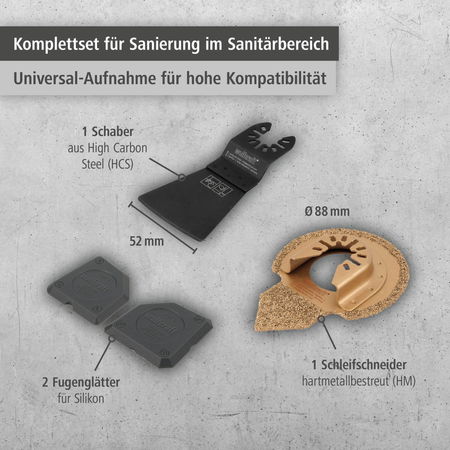Multi Tool Set for Tile Repairs, 4 Pcs. (de)