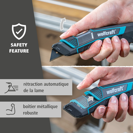 Trapezium Blade Knife PRO SAFETY with Sheath (fr)