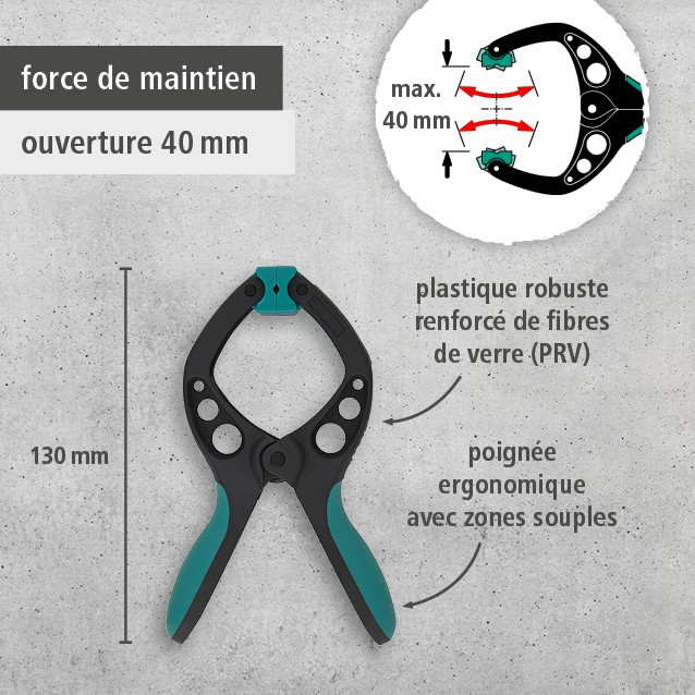 8 PRO Spring Clamps, 40 mm (fr)