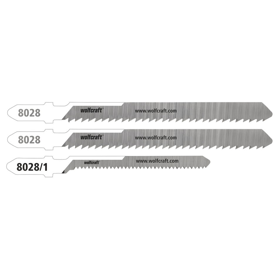 Jigsaw Blade Set, Polycarbonate, Fine Straight and Curved Cuts, 3-Pc.