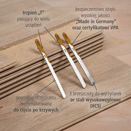 Jigsaw Blade Project Set for Laminate, 3 Pcs. (pl)