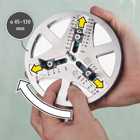 Adjustable Hole Saw, Ø 45–130 mm (pl)