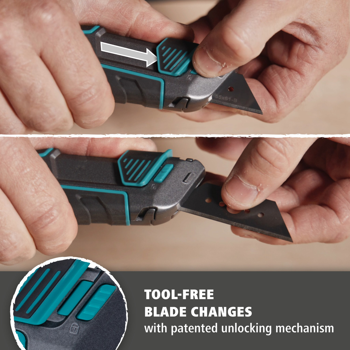 PRO SAFETY Trapezium Blade Knife Set With Sheath (en)