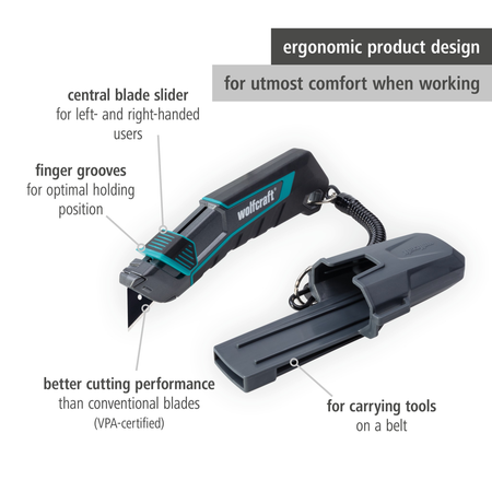 PRO SAFETY Trapezium Blade Knife Set With Sheath (en)
