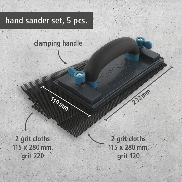 Hand-Held Sander Set, 5 Pcs. (en)