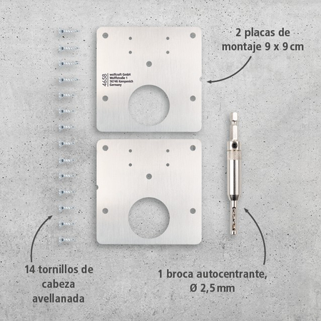 Repair Set for Cup Hinge – Door Side, 17 Pcs. (es)