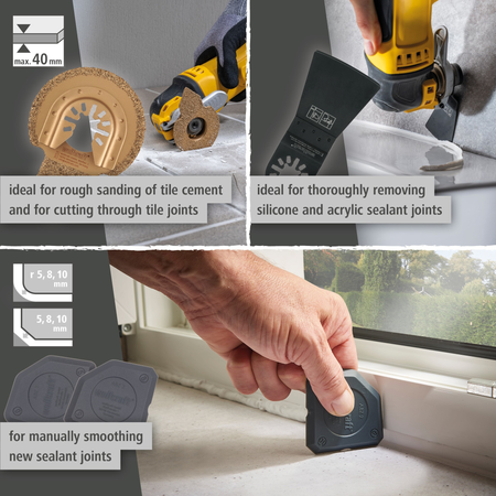 Multi Tool Set for Tile Repairs, 4 Pcs. (en)