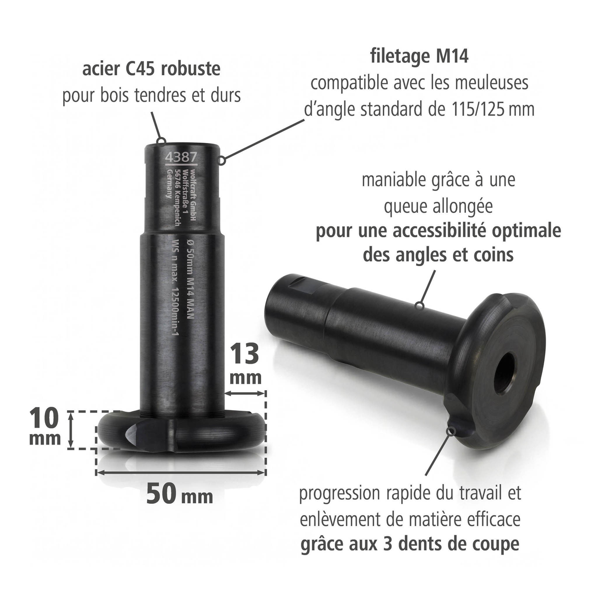 Milling Disc for Angle Grinder, Ø 50 mm (fr)