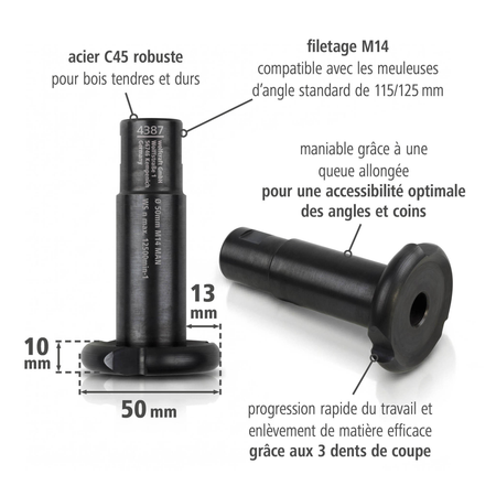 Milling Disc for Angle Grinder, Ø 50 mm (fr)