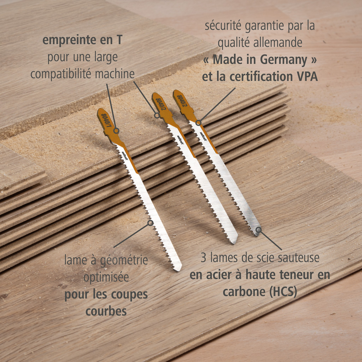 Jigsaw Blade Project Set for Laminate, 3 Pcs. (fr)