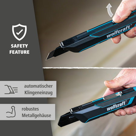 Snap-Off Blade Knife PRO SAFETY, 25 mm (de)