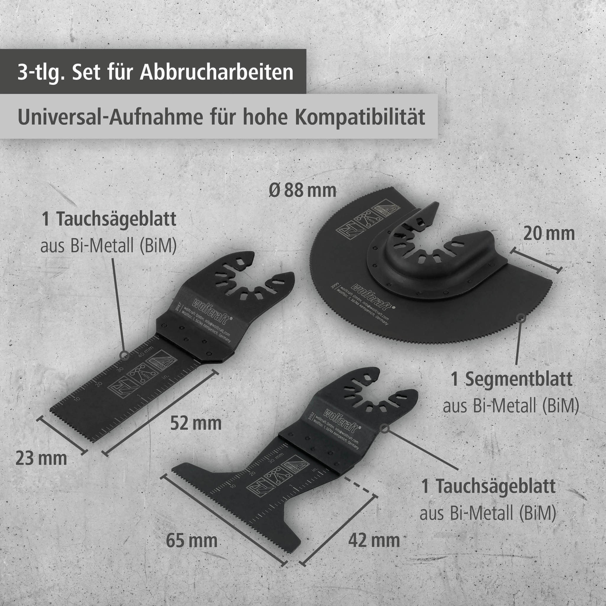 Multi-Tool Set for Demolition Work, 3 Pcs. (de)