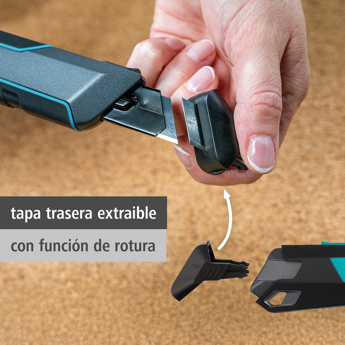 Snap-Off Blade Knife PRO SAFETY, 18 mm (es)