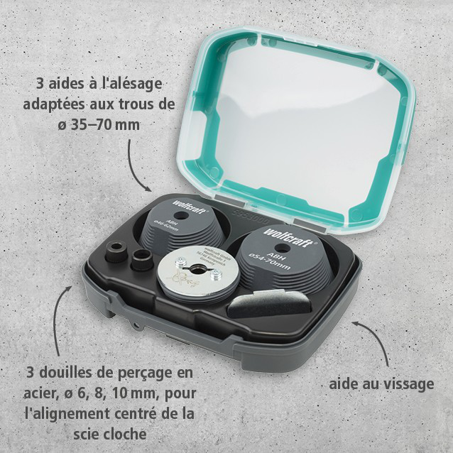 Hole Enlarging Tool Set, 3 Pcs. (fr)