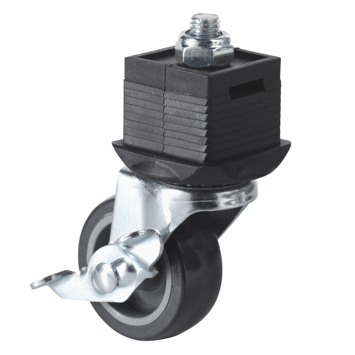 Foot with Caster and Brake, Steerable