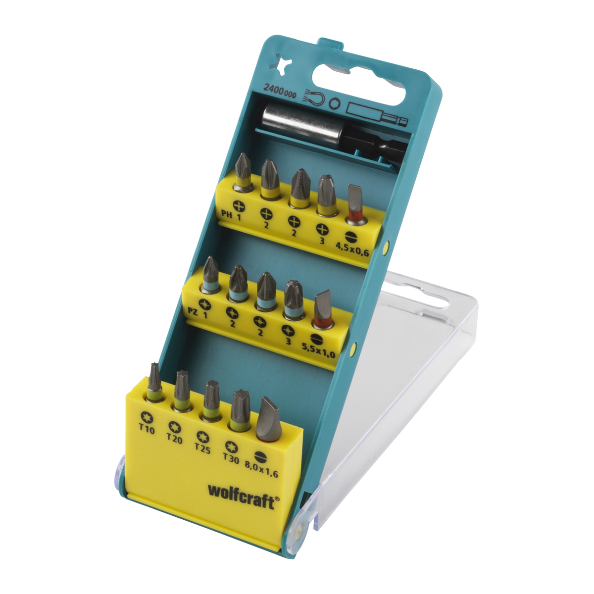 Bit Box, Flat / Crosshead (PH/PZ) / TORX® (T), 16 Pcs. - Image 1