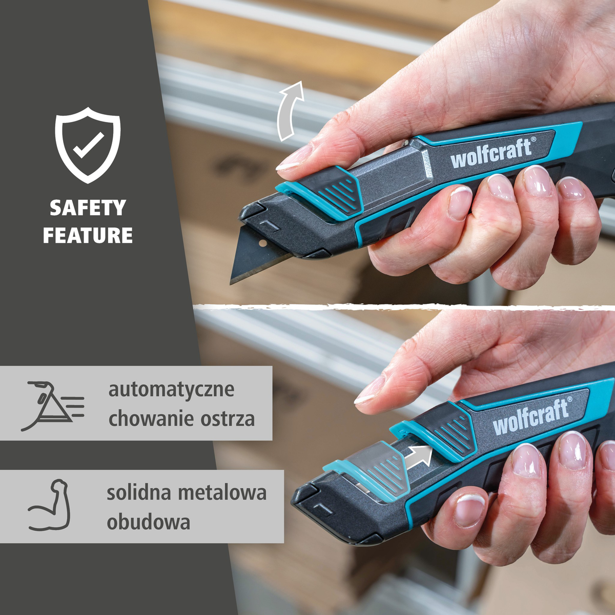 PRO SAFETY Trapezium Blade Knife Set With Sheath (pl)