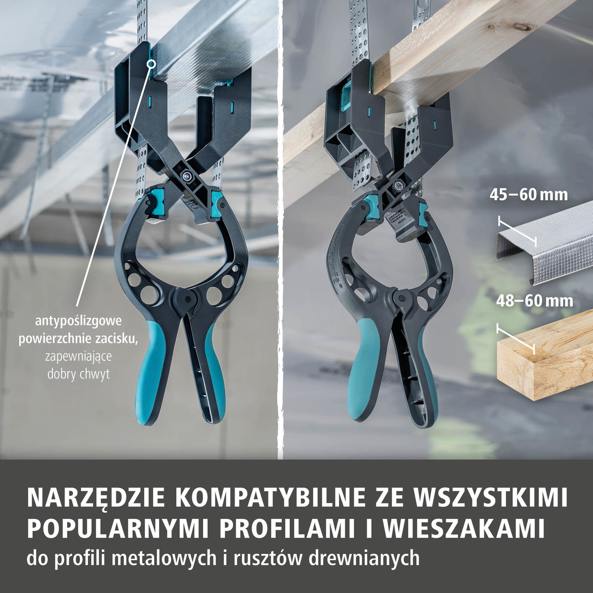 Drywall Spring Clamp with Clamping Arm (pl)