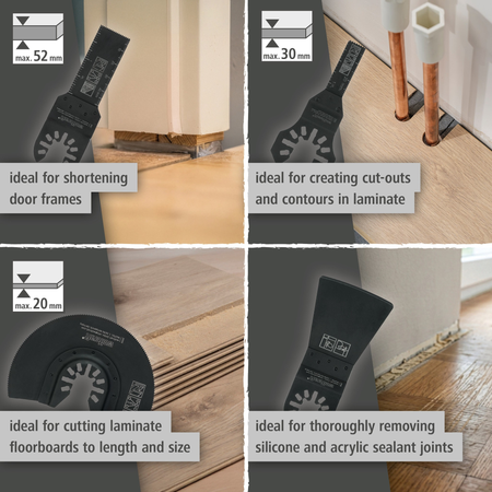 Multi-Tool Set for Laminate and Skirting Boards, 4 Pcs. (en)