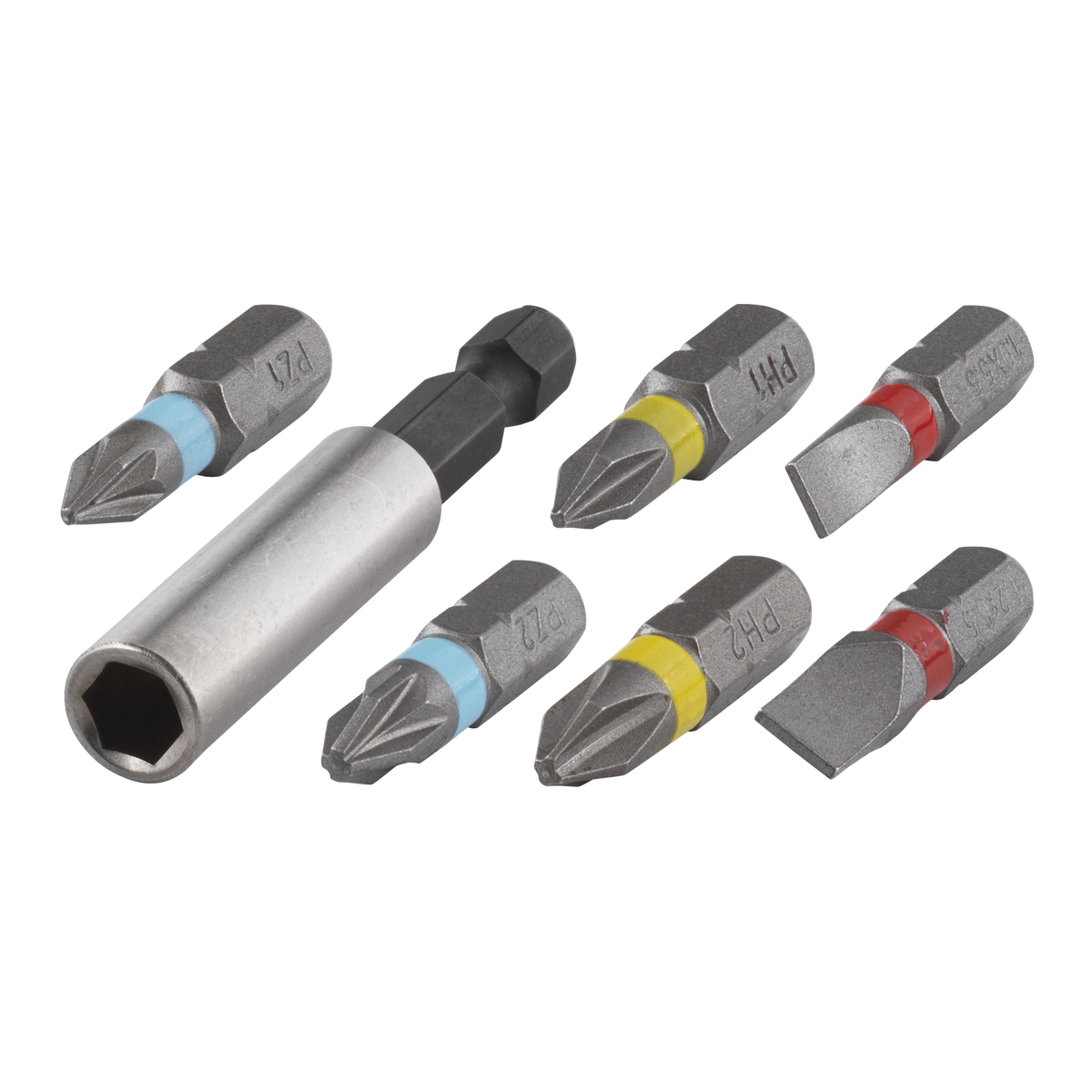 Bit Set Flat / Crosshead (PH/PZ), 7 Pcs. - Image 1