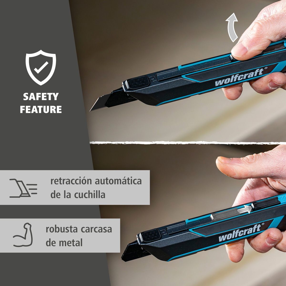Snap-Off Blade Knife PRO SAFETY, 18 mm (es)