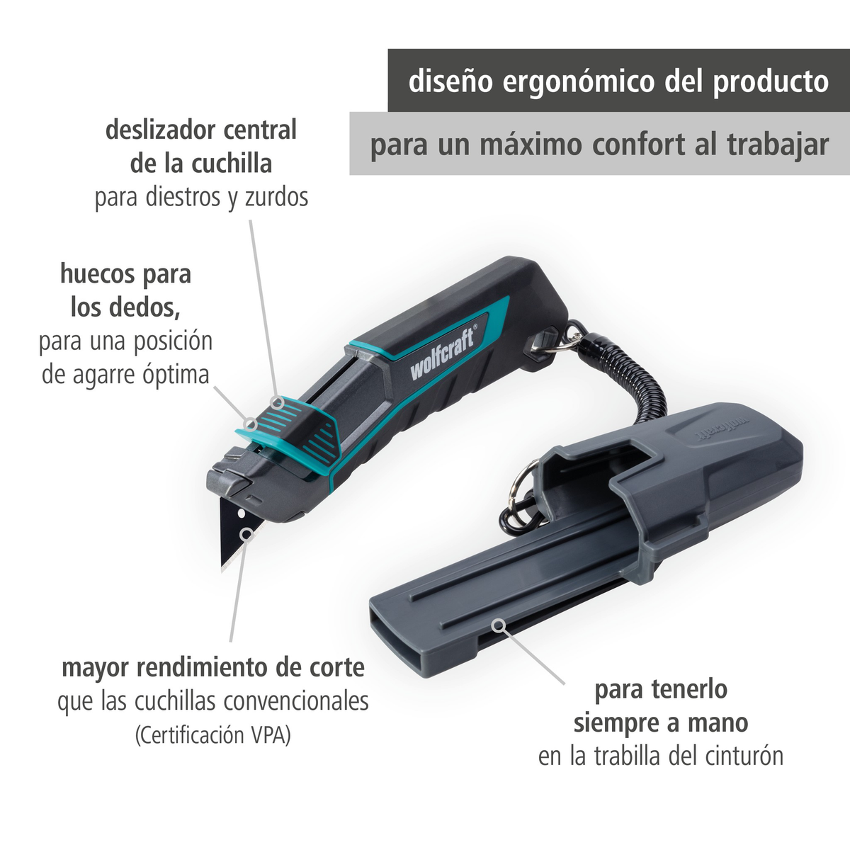 PRO SAFETY Trapezium Blade Knife Set With Sheath (es)