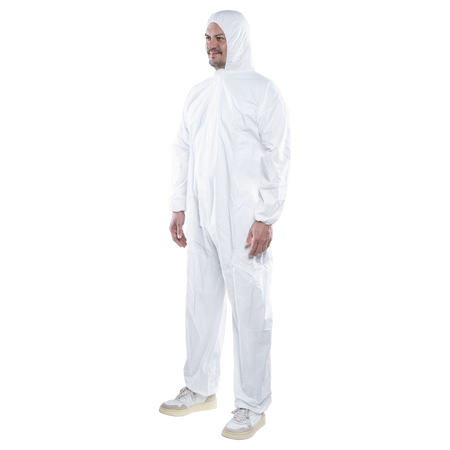 Disposable Coverall with Hood, XXL