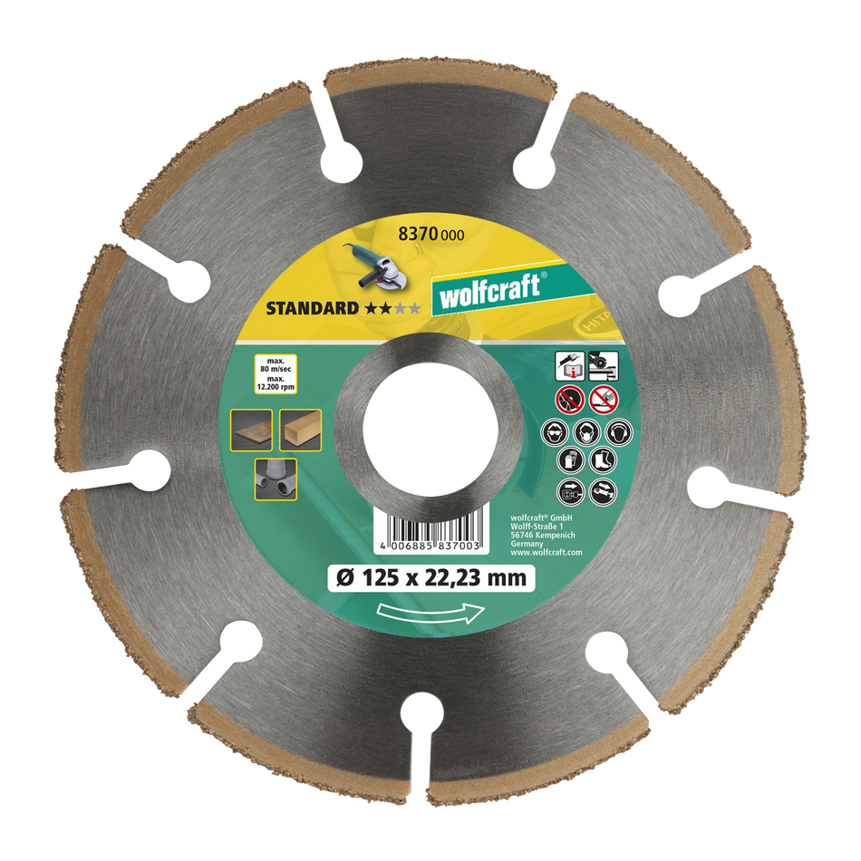 Tungsten Carbide Cutting Disc Standard”, Ø 125 mm