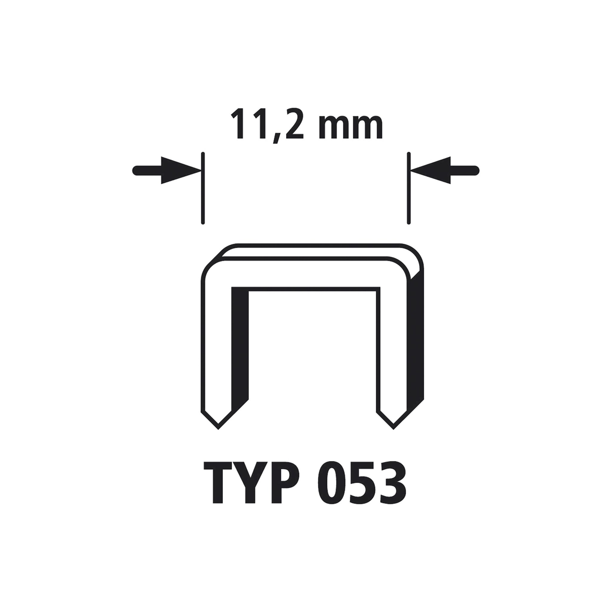 Broad Back Staples, INOX, Type 053