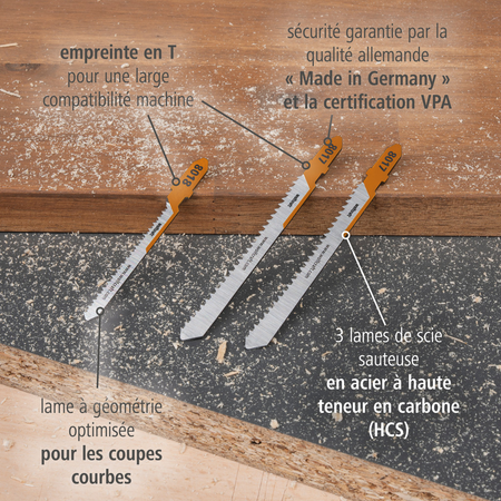 Jigsaw Blade Project Set for Making Furniture, 3 Pcs. (fr)