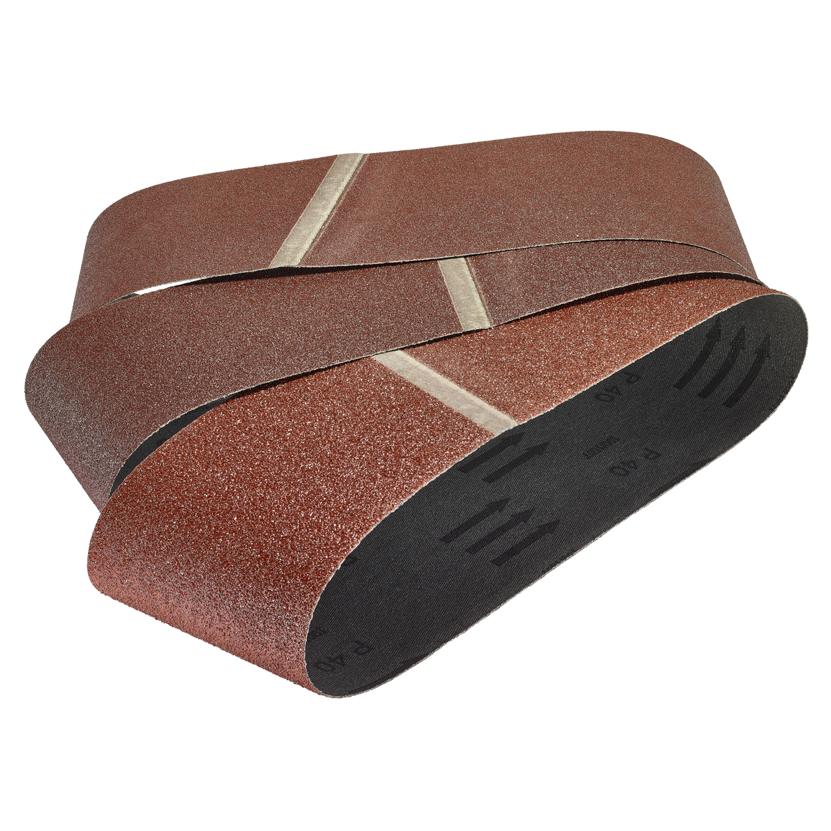 Fabric Sanding Belt Set, 76 x 457 mm, 5 Pcs.