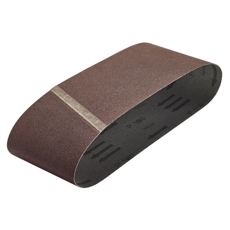 3 Fabric Sanding Belts 75 x 533 mm, grain 180