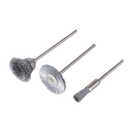 Stainless Steel Wire Mini Brush Set 3 Pcs.