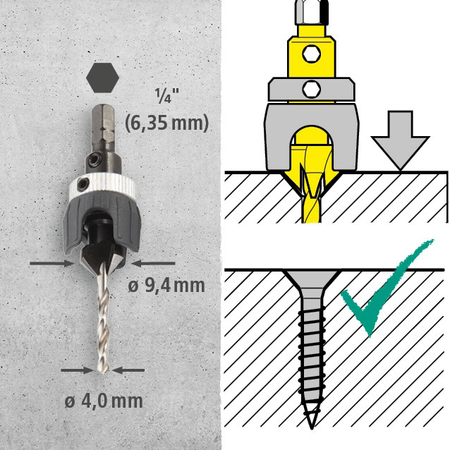 Deck Flooring Drilling Set, 3 pcs. (fr)