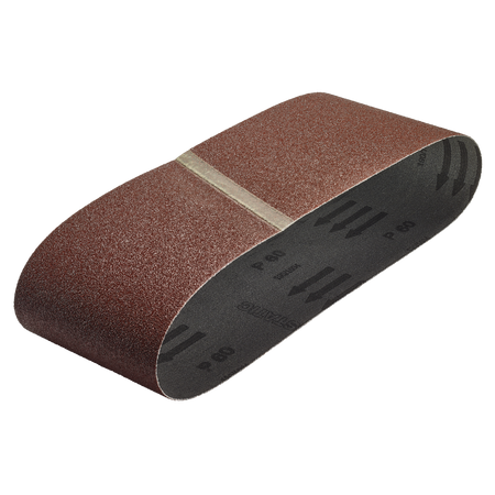 3 Fabric Sanding Belts 75 x 533 mm, grain 60