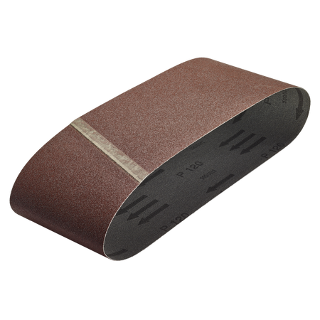 3 Fabric Sanding Belts 65 x 410 mm, grain 120