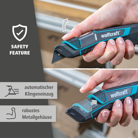 Trapezium Blade Knife PRO SAFETY with Sheath (de)