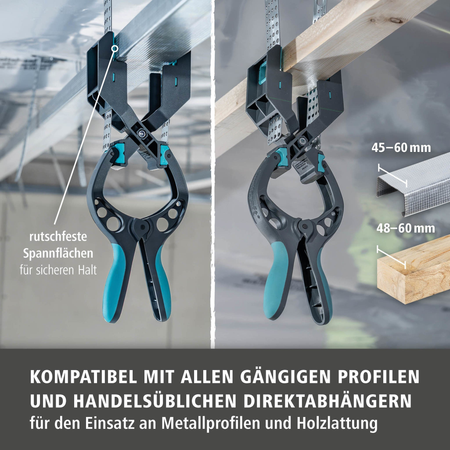 Drywall Spring Clamp with Clamping Arm (de)