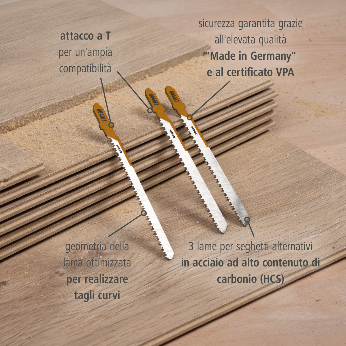 Jigsaw Blade Project Set for Laminate, 3 Pcs. (it)